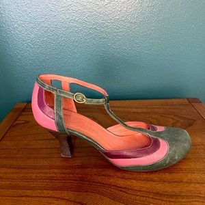 Jeffery Campbell “Cotton Candy” T-strap Heel